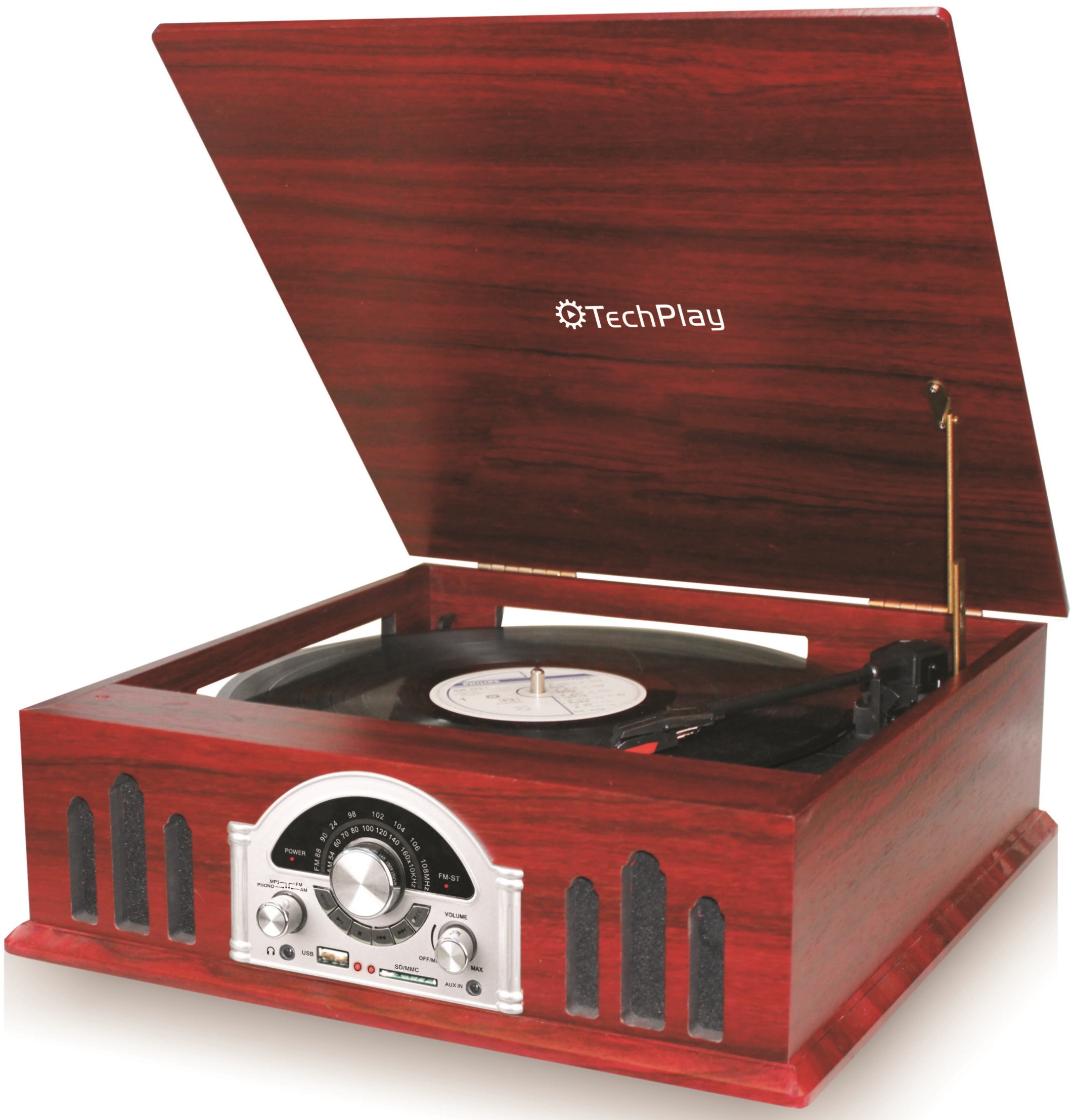 TechPlay TCP2916WD 3 speed (33/45/78) turntable with MP3 player,